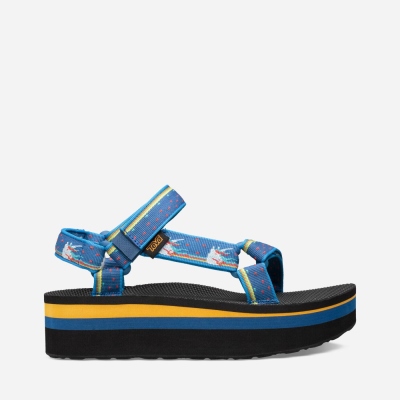 Teva Flatform Universal - Women's Teva Sandals - Dark Blue | India (OTBQ39125)